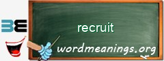 WordMeaning blackboard for recruit